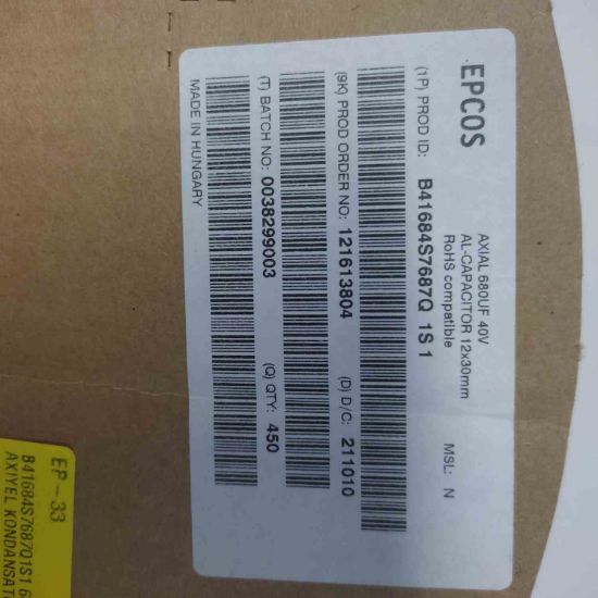 B41684S7687Q1S1 680MF 40V AXIYEL KONDANSATÖR resmi