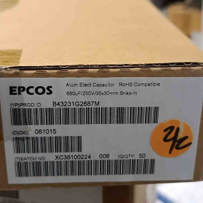 B43231G2687M 680MF 250V 35x30 EPCOS ELKO KONDANSATÖR resmi