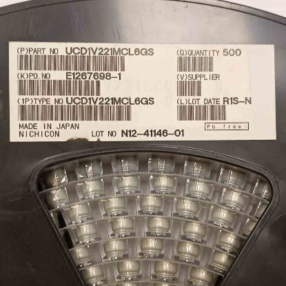 UCD1V221MCL6GS 220MF 35V 10x7.7 NICHICON SMD KONDANSATÖR resmi