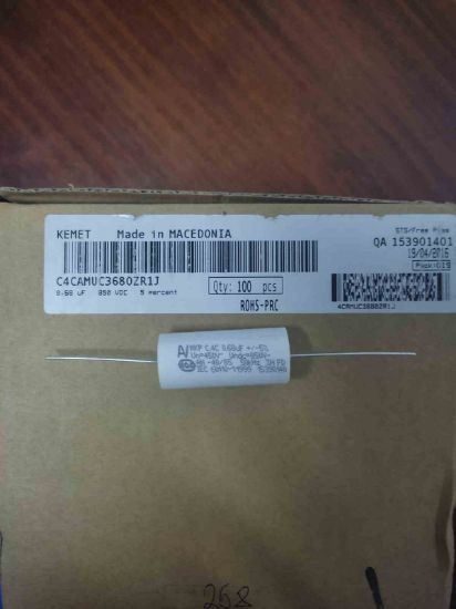 C4CAMUC3680ZR1J 680NF 850V 0.05 AXIYEL KEMET POLYESTER KONDANSATÖR resmi