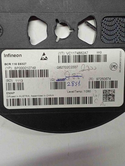 BCR116E6327 INFINEON SMD TRANSİSTÖR resmi