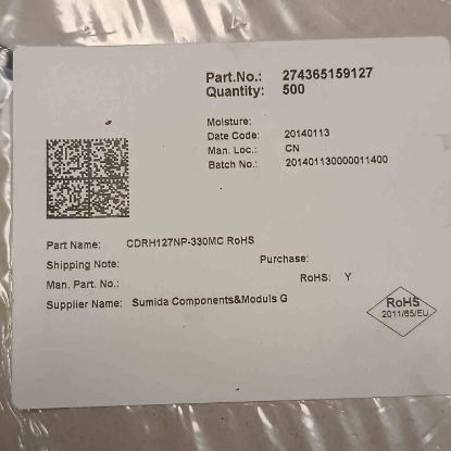 CDRH127NP-330MC 33uH 3A 12.3x12.3x8 SUMIDA SMD BOBİN resmi