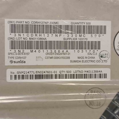 CDRH127NP-330MC 33uH 3A 12.3x12.3x8 SUMIDA SMD BOBİN resmi