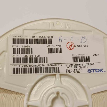 C1005CH1H151JTP00P 150PF 50V 402 TDK SMD SERAMİK KONDANSATÖR resmi