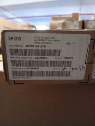 B43541A7107M 100MF 550V 25x35 2PIN ELKO KONDANSATÖR resmi