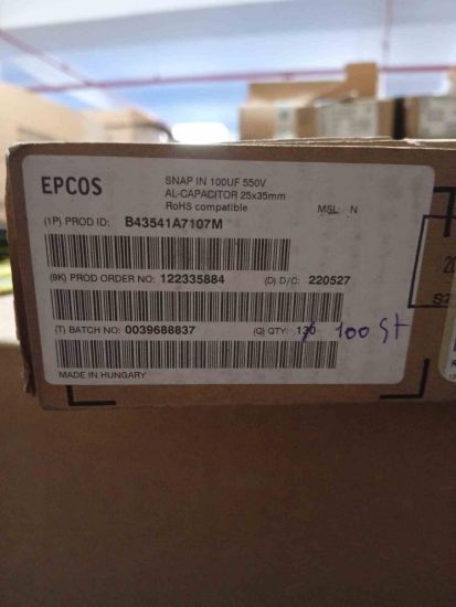 B43541A7107M 100MF 550V 25x35 2PIN ELKO KONDANSATÖR resmi