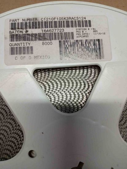 C1210F105K3RAC3124 4,7NF 603 KEMET SMD DİRENÇ resmi