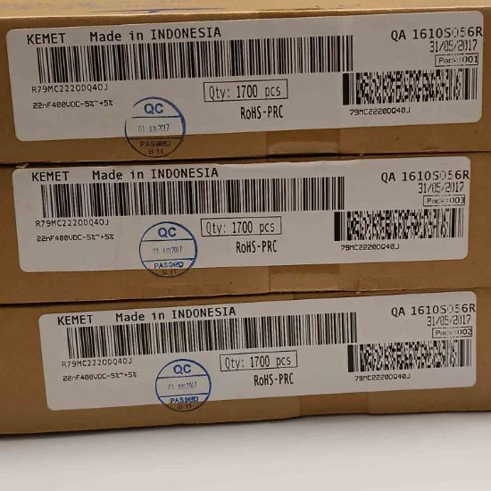 R79MC2220DQ40J 22NF 400V 5 0.05 KEMET POLYESTER KONDANSATÖR resmi