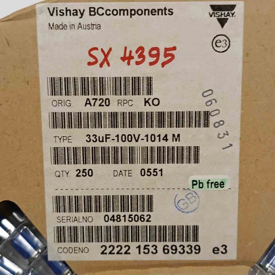 2222 153 69339 33MF 100V 10x14 VISHAY SMD KONDANSATÖR resmi