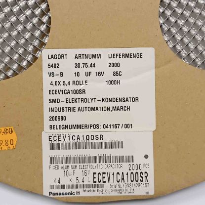 ECEV1CA100SR 10MF 16V 4x5.4 PANASONIC SMD KONDANSATÖR resmi