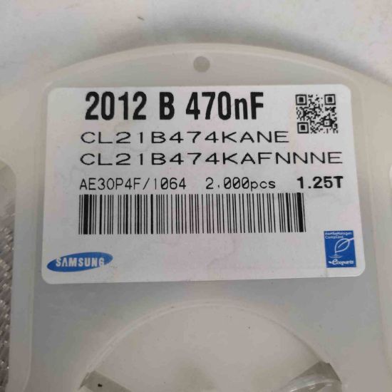 CL21B474KAFNNNE (2012) 0805 470nF 25VDC ±10% X7R resmi