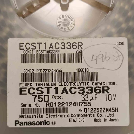 ECST1AC336R 33MF 10V PANASONIC TANTAL KONDANSATÖR resmi