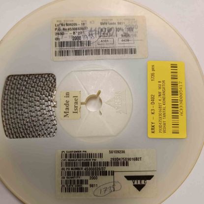 293D475X9016B2T 4.7MF 16V B VISHAY TANTAL KONDANSATÖR resmi