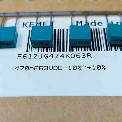 F612JG474K063R 470NF 63V 5 0.1 KEMET POLYESTER KONDANSATÖR resmi