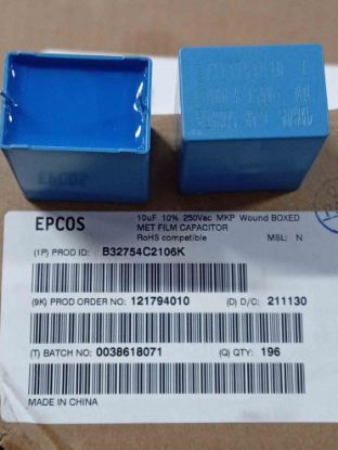 B32754C2106K 10MF 250V TRİMER KONDANSATÖR resmi