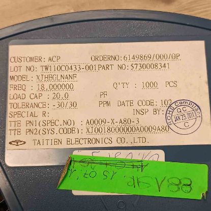 XJ0018000000A0009A80 18MHZ MURATA KRİSTALLER resmi