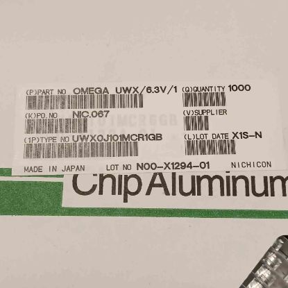 UWX0J101MCR1GB 100MF 6.3V 6.3x5.4 NICHICON SMD KONDANSATÖR resmi