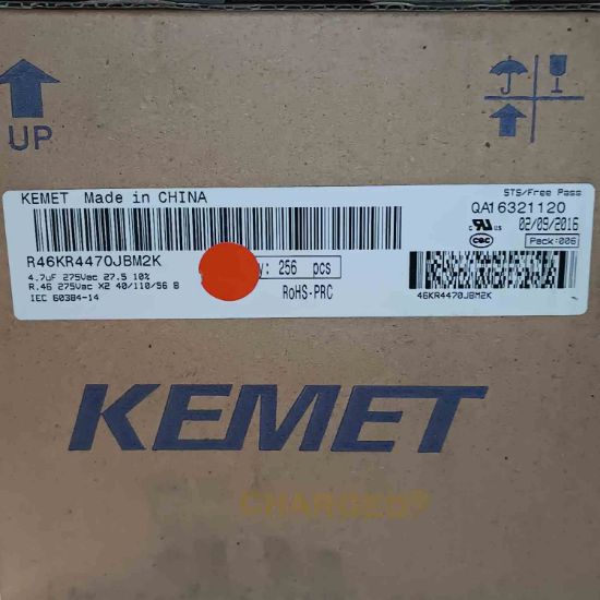 R46KR4470JBM2K 4.7MF 275VAC 27.5 10%|R.46 KEMET POLYESTER KONDANSATÖR resmi