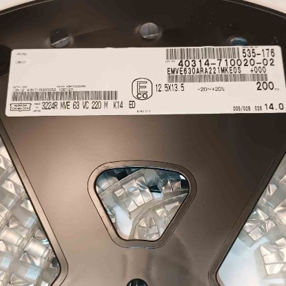 3224RMVE63VC220M 220MF 63V 12.5x13.5 NIPPON SMD KONDANSATÖR resmi