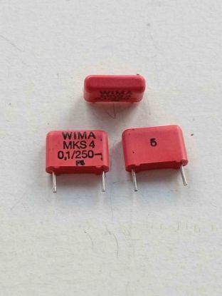 WİMA MKS4 0.1/250 100NF 250V POLYESTER KONDANSATÖR resmi