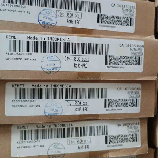 R82EC2680DQ60K 68NF 100V 5 0.1 KEMET POLYESTER KONDANSATÖR resmi