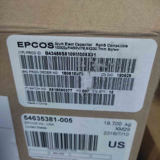 B43456S5109M006X01 10.000MF 450V ELKO KONDANSATÖR resmi