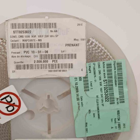 STT0253022 10MF 25V 1206 SMD SERAMİK KONDANSATÖR resmi