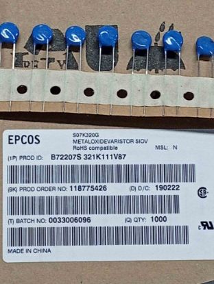 B72207S321K111V87 7mm 320V EPCOS VARİSTÖR resmi