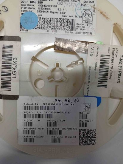 SPR593D226X9025D2TE3 22MF 25V D VISHAY TANTAL KONDANSATÖR resmi