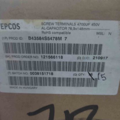 B43584S5478M7 4700MF 450V 90x144 TRİMER KONDANSATÖR resmi