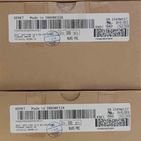PHE840EB5680MB04R17 68NF 300VAC 15 0.2 KEMET POLYESTER KONDANSATÖR resmi