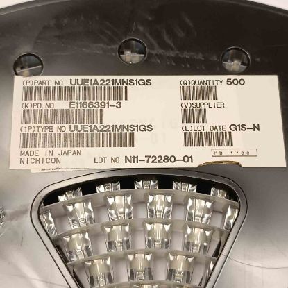 UVE1A221MNS1GS 220MF 10V NICHICON SMD KONDANSATÖR resmi