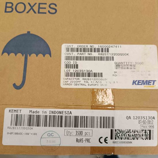 R82EC1220DQ50K 2.2NF 100V 5 0.1 KEMET POLYESTER KONDANSATÖR resmi