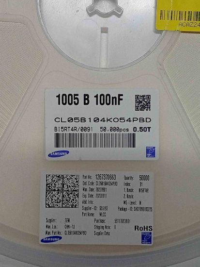 CL05B104K054PBD 100NF 25V 402  resmi