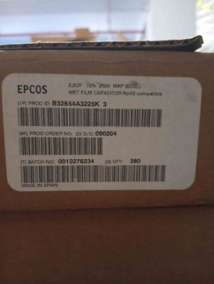 B32654A3225K3 2.2MF 250V KONDANSATÖR resmi