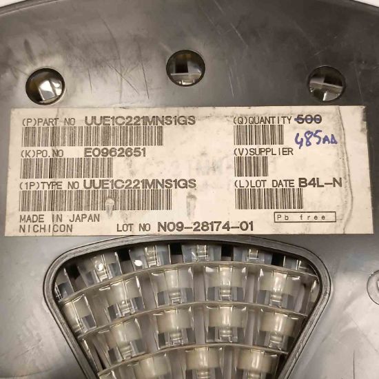 UUE1C221MNS1GS 220MF 16V 10x10 NICHICON SMD KONDANSATÖR resmi