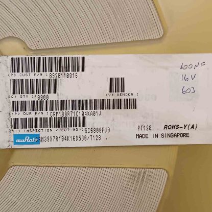 GRM188R71C104KA01J 100NF 16V 603 MURATA SMD SERAMİK KONDANSATÖR resmi
