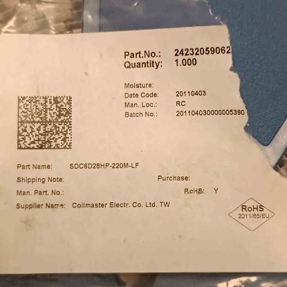 SDC6D28HP-220LF 22uH SMD BOBİN resmi