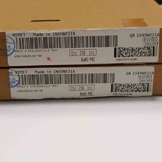 MMK27.5 474J630F11L4 TRAY 470NF 630V 27.5 0.05 KEMET POLYESTER KONDANSATÖR resmi