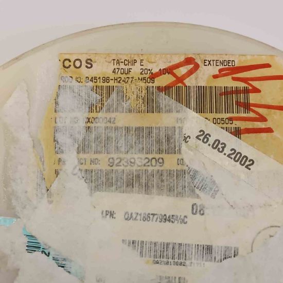 B45196-H2477-M509 470MF 10V EPCOS TANTAL KONDANSATÖR resmi