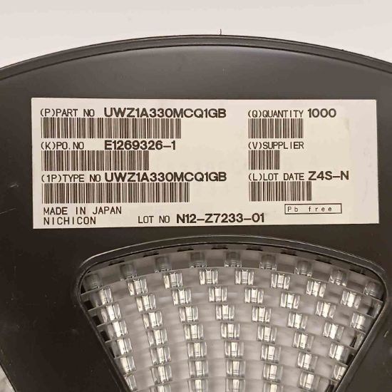 UWZ1A330MCQ1GB 33MF 10V 8x10 NICHICON SMD KONDANSATÖR resmi