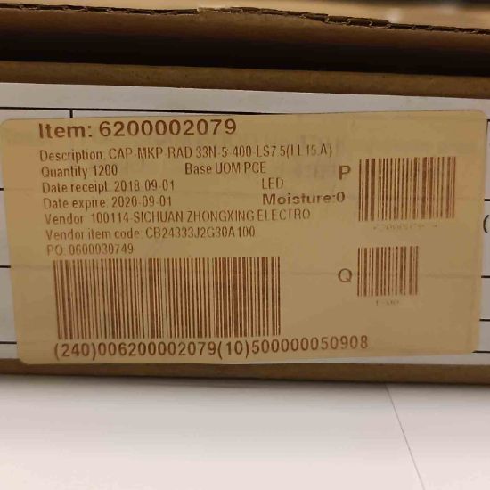 CB24333J2G30A100 33NF 400V 5mm POLYESTER KONDANSATÖR resmi