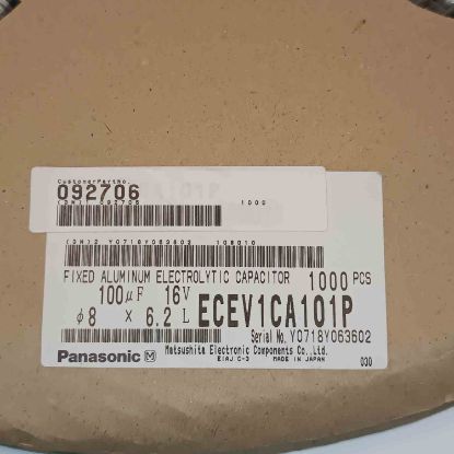 ECEV1CA101P 100MF 16V 8X6.2 PANASONIC SMD KONDANSATÖR resmi