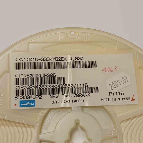 GRM40B333K25C550 33NF 25V 805 MURATA SMD SERAMİK KONDANSATÖR resmi