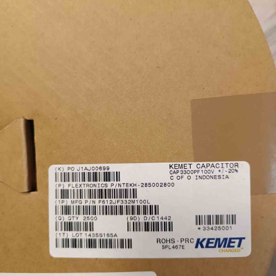 F612JF332M100L 3.3NF 100V 5 0.2 KEMET POLYESTER KONDANSATÖR resmi