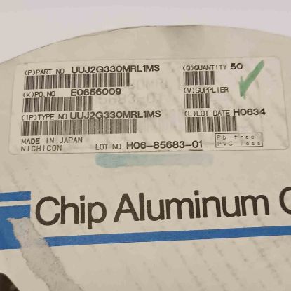 UUJ2G330MRL1MS 33MF 400V 18x21.5 NICHICON SMD KONDANSATÖR resmi