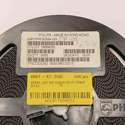 BZX84-C22 22V 250mW SOT23 ZENER DİYOT resmi