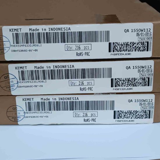 PHE450MF6330JR06L2 330NF 630V 27.5 0.05 KEMET POLYESTER KONDANSATÖR resmi