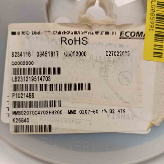 MMB02070C4702FB200 47K 207 VISHAY SMD DİRENÇ resmi