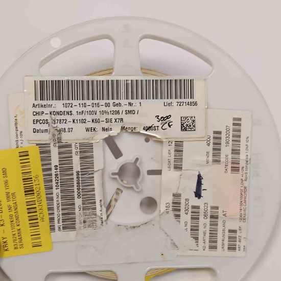 B3782K1102K60 1NF 100V 1206 SMD SERAMİK KONDANSATÖR resmi